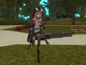 Sakamata Chloe with hood and no hood (Hololive)